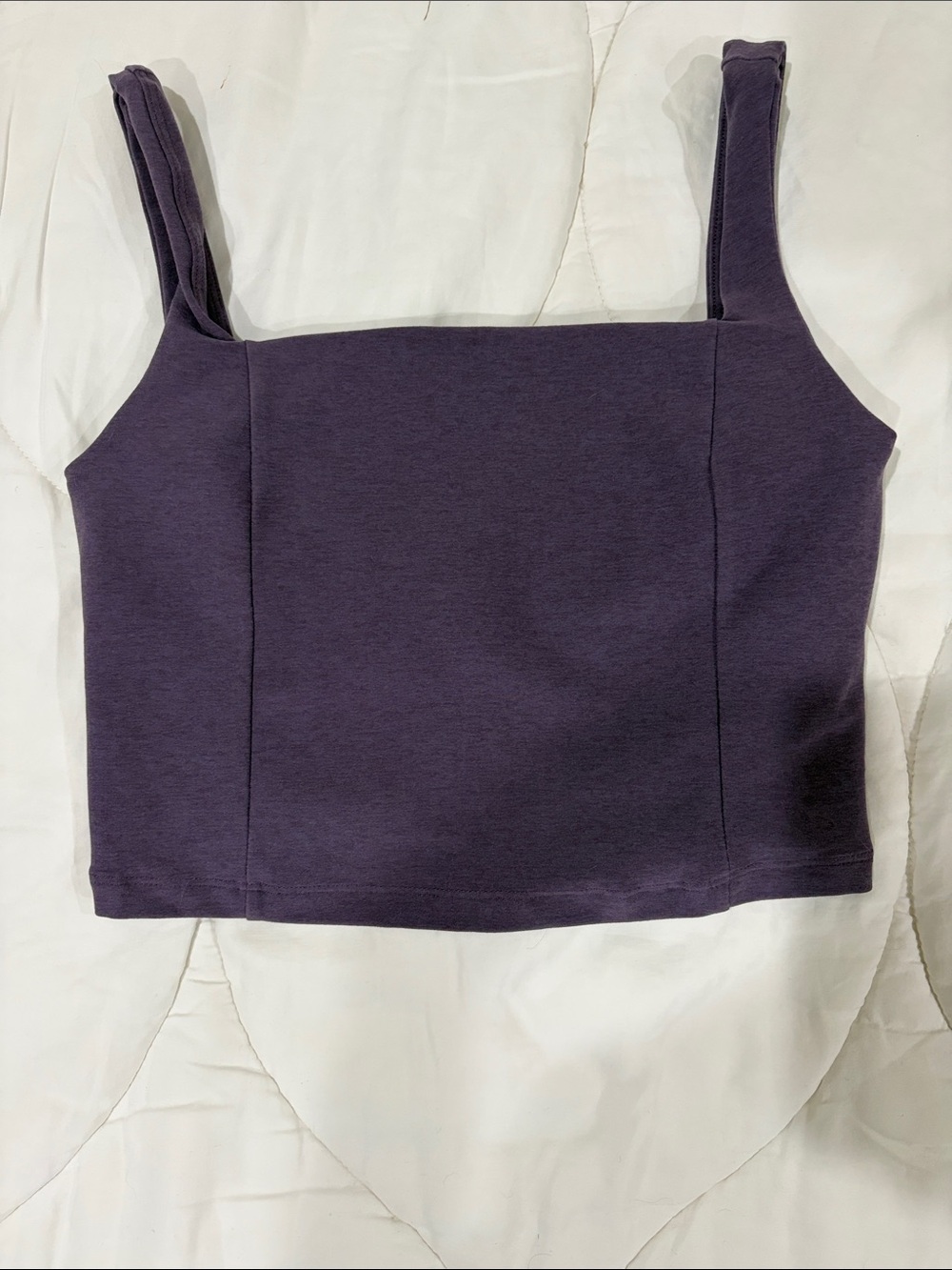 Beyond Yoga Square Neck Cropped Tank Top - Deep Purple (set available)